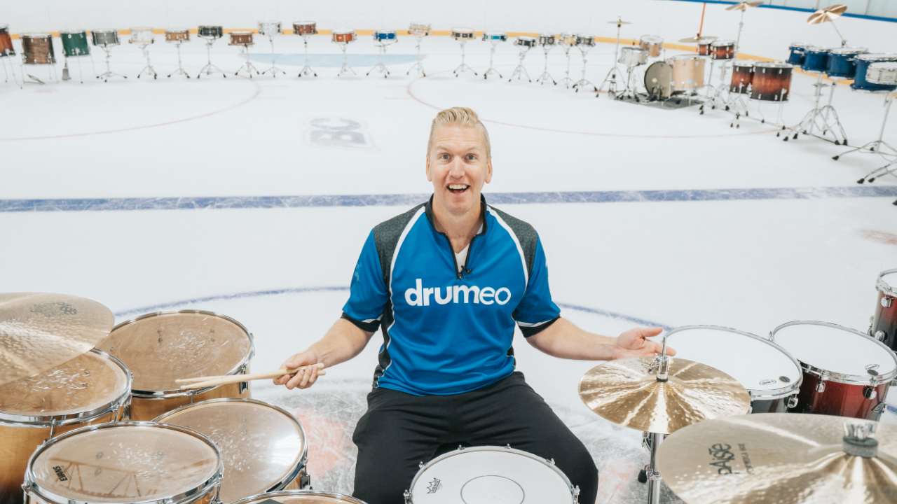 The World's Longest Drum Fill...ON ICE! Drumeo Beat
